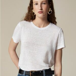 J. Crew White Short Sleeve Tee